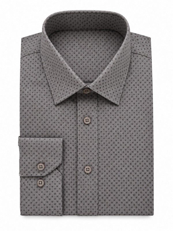                              NM h.u slim fit elasztikus ing - Szürke pöttyös Mintás ing